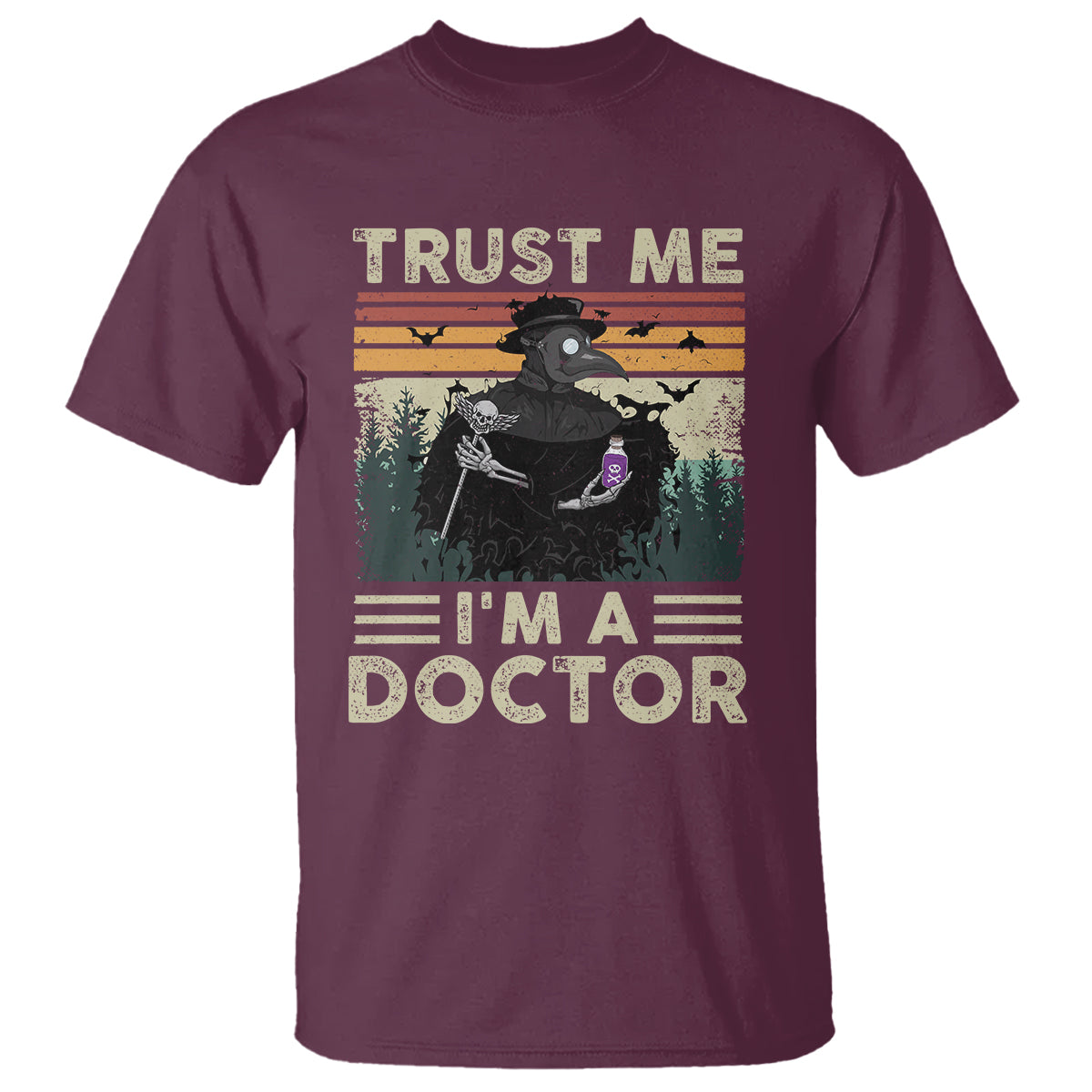 Plague Doctor T Shirt Trust Me I'm A Doctor Face Mask Physician - Wonder Print Shop