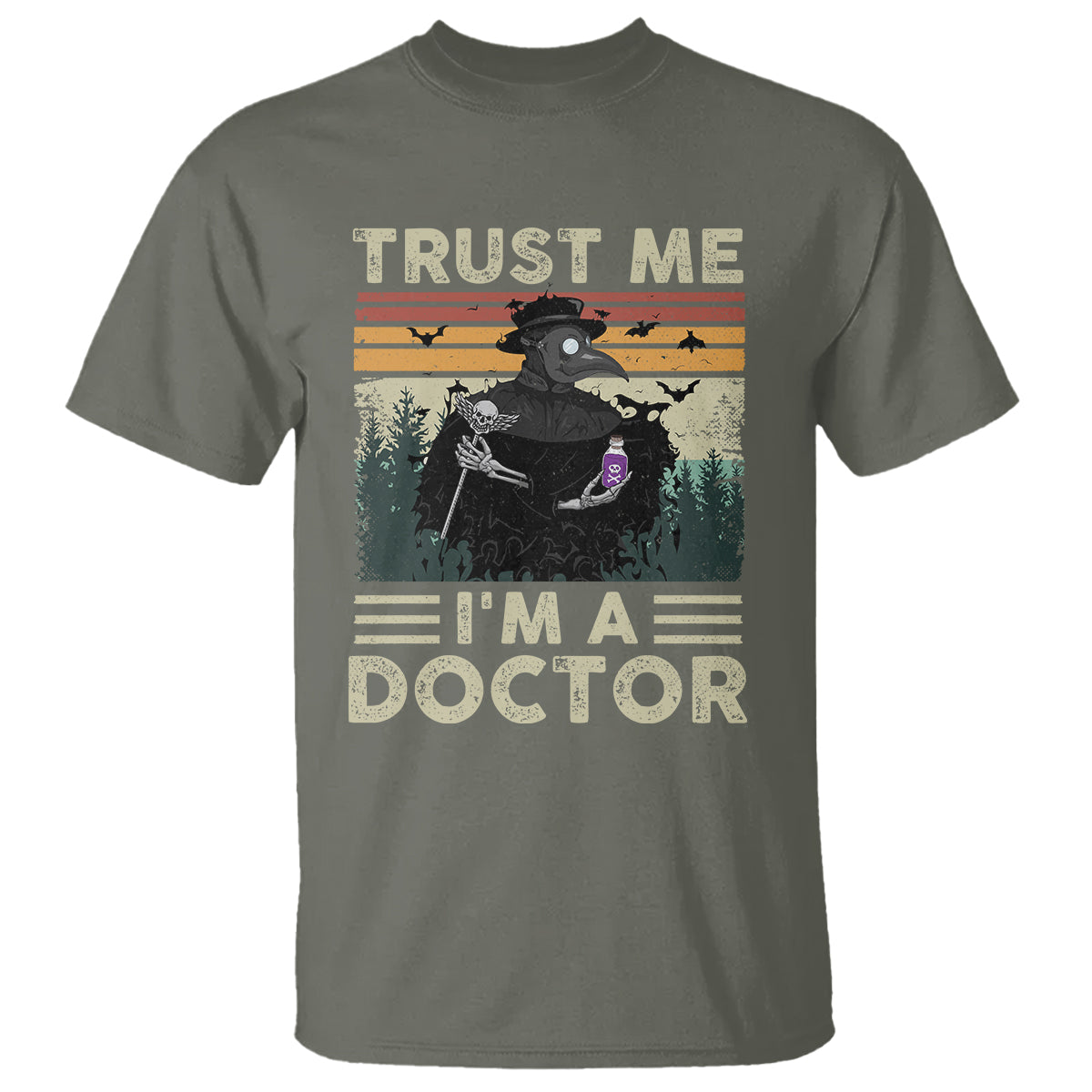 Plague Doctor T Shirt Trust Me I'm A Doctor Face Mask Physician - Wonder Print Shop