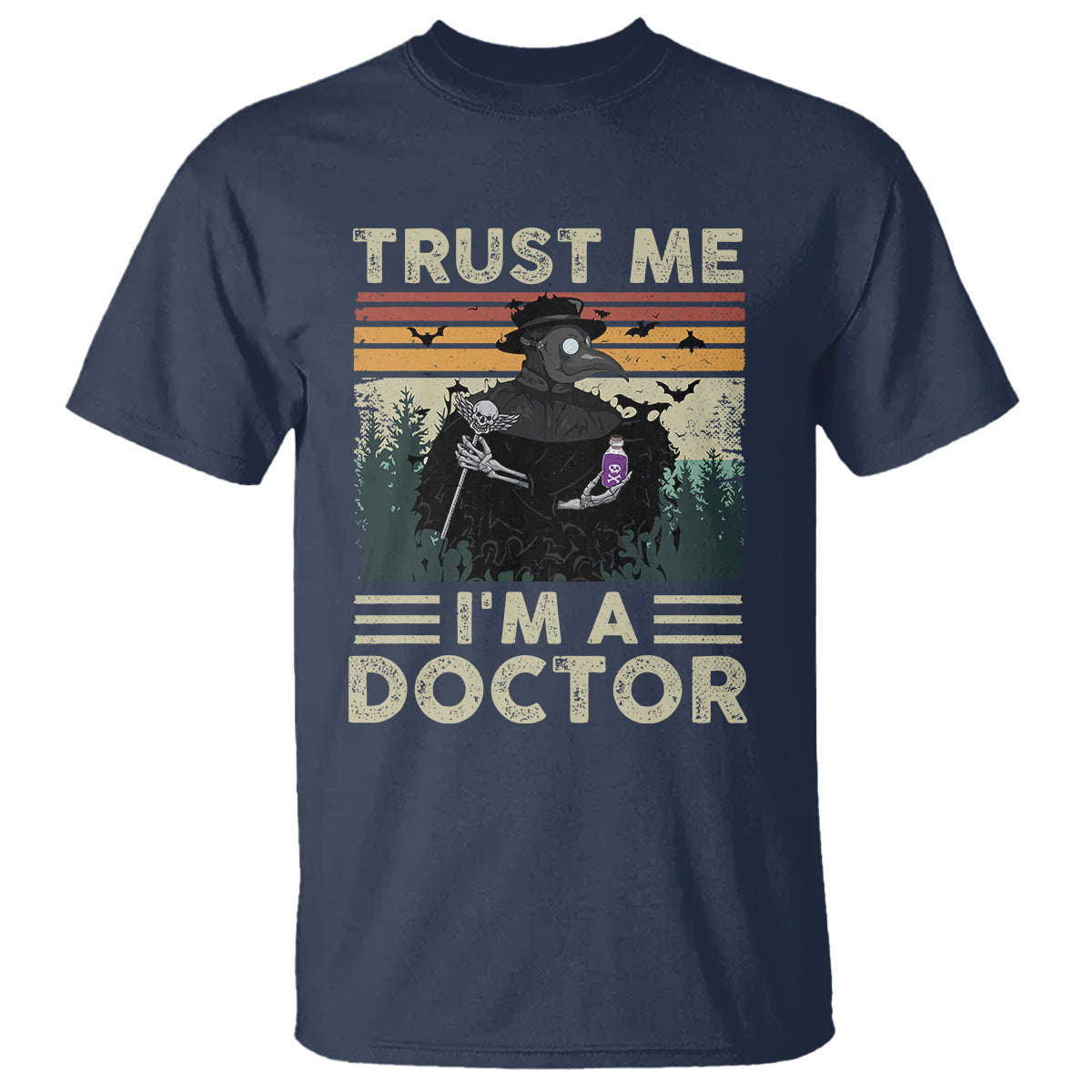 Plague Doctor T Shirt Trust Me I'm A Doctor Face Mask Physician - Wonder Print Shop