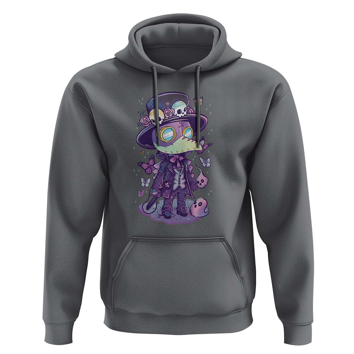Pastel Goth Cute Creepy Plague Doctor Hoodie - Wonder Print Shop