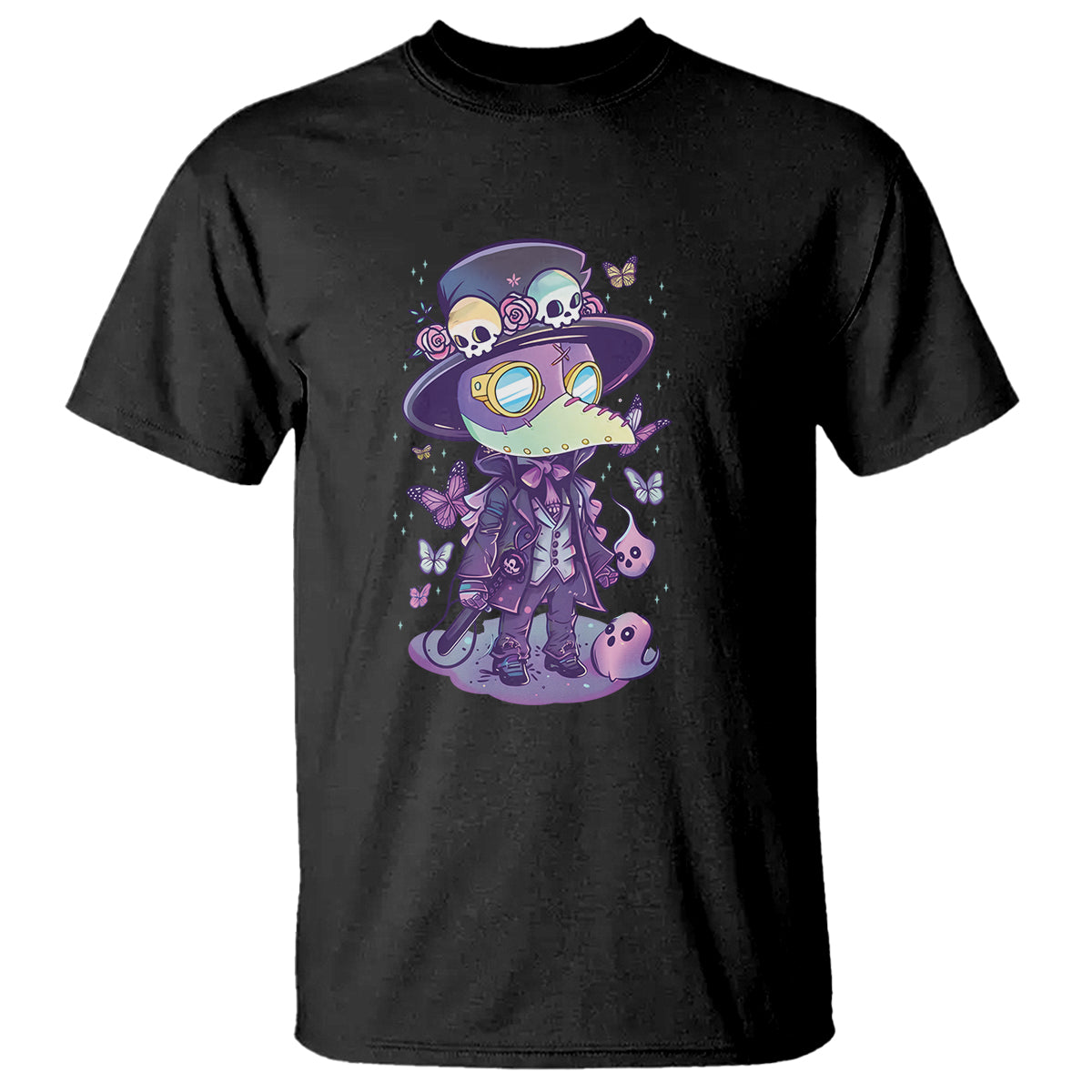 Pastel Goth Cute Creepy Plague Doctor T Shirt - Wonder Print Shop