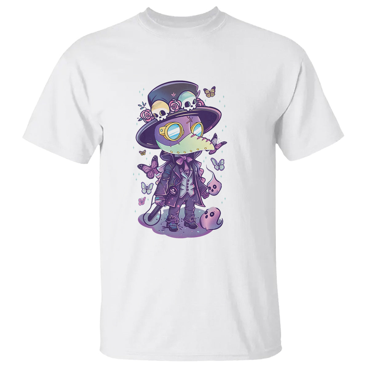 Pastel Goth Cute Creepy Plague Doctor T Shirt - Wonder Print Shop