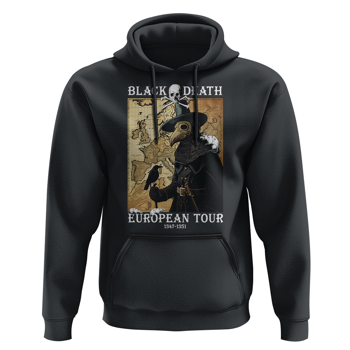 European Tour Plague Doctor Hoodie - Wonder Print Shop