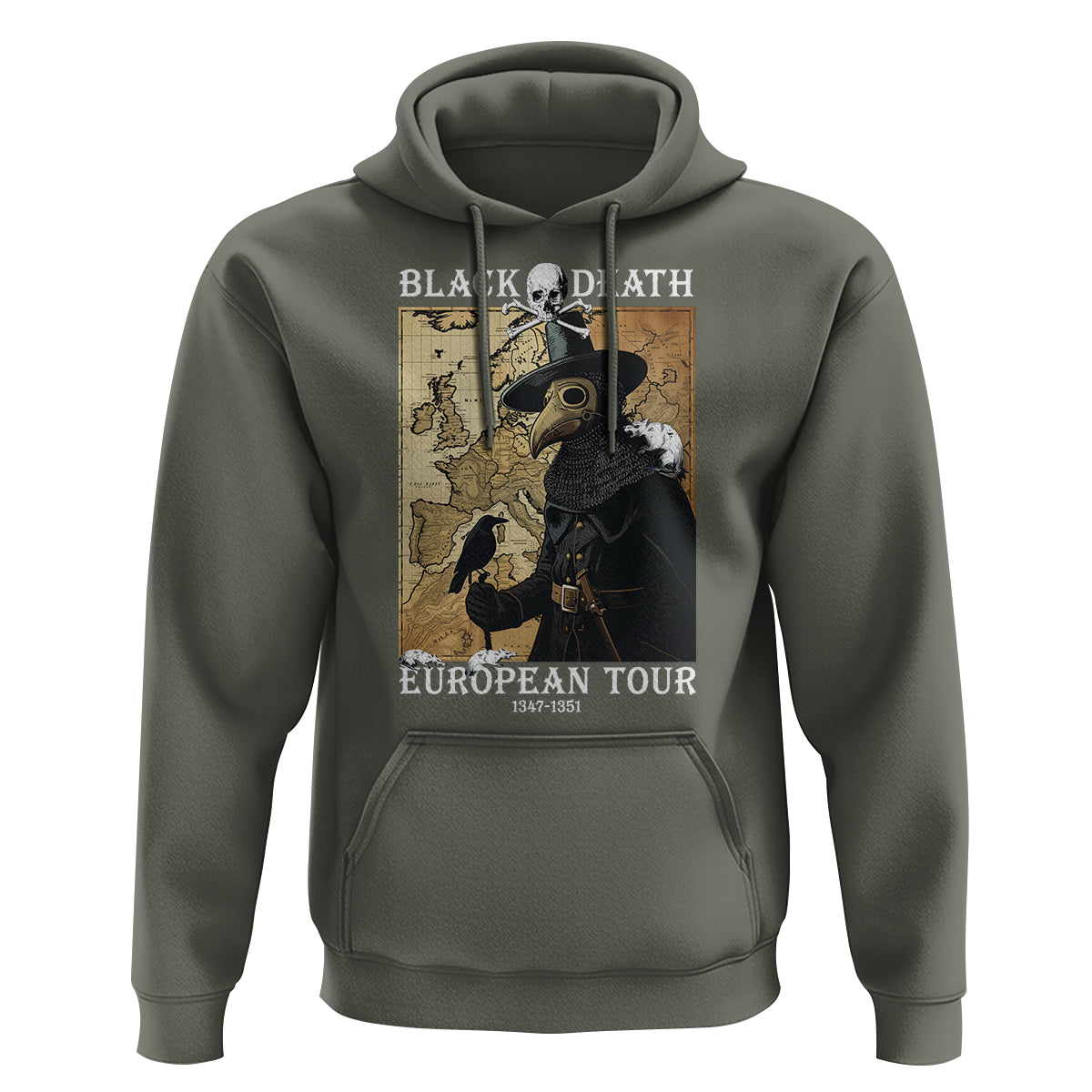 European Tour Plague Doctor Hoodie - Wonder Print Shop