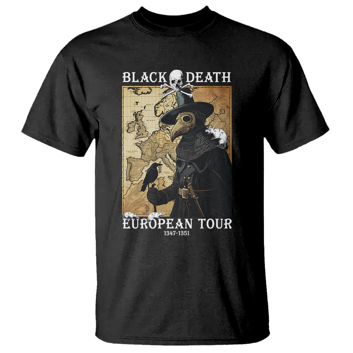 European Tour Plague Doctor T Shirt - Wonder Print Shop