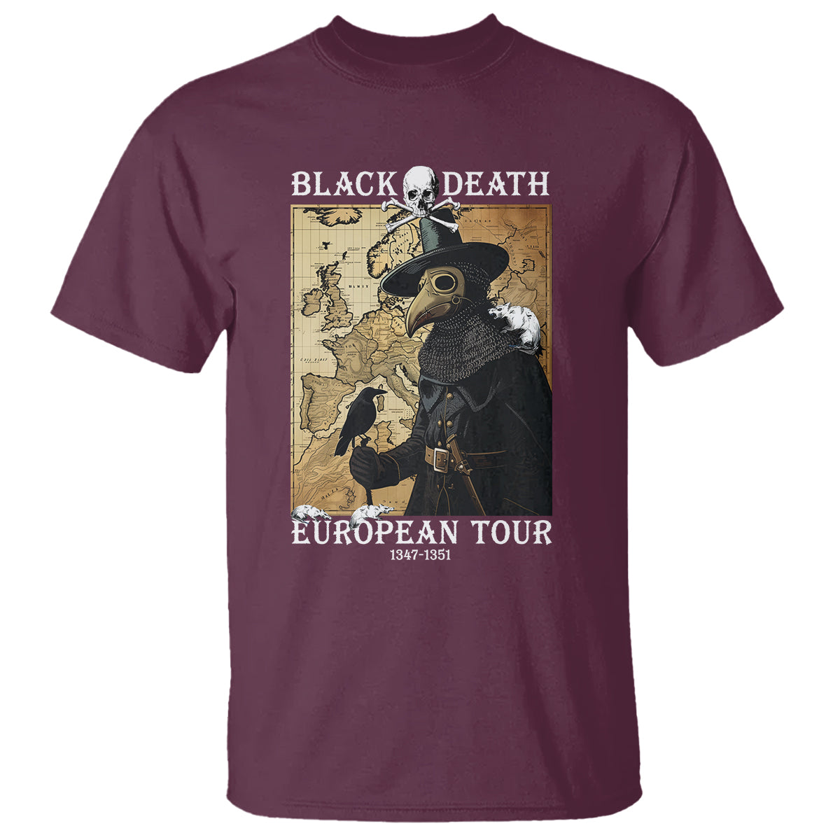 European Tour Plague Doctor T Shirt - Wonder Print Shop