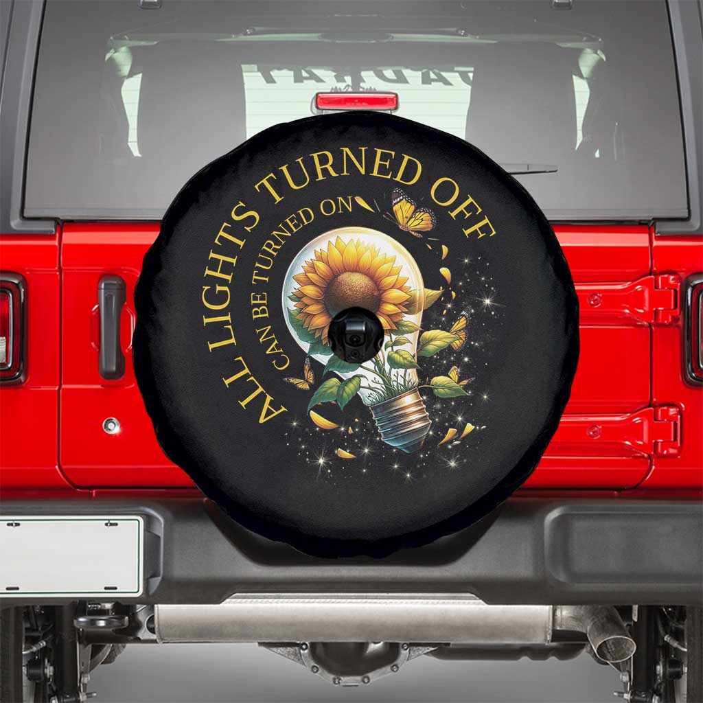 Mental Health Motivation Quote Spare Tire Cover All Lights Turned Off Can Be Turned On