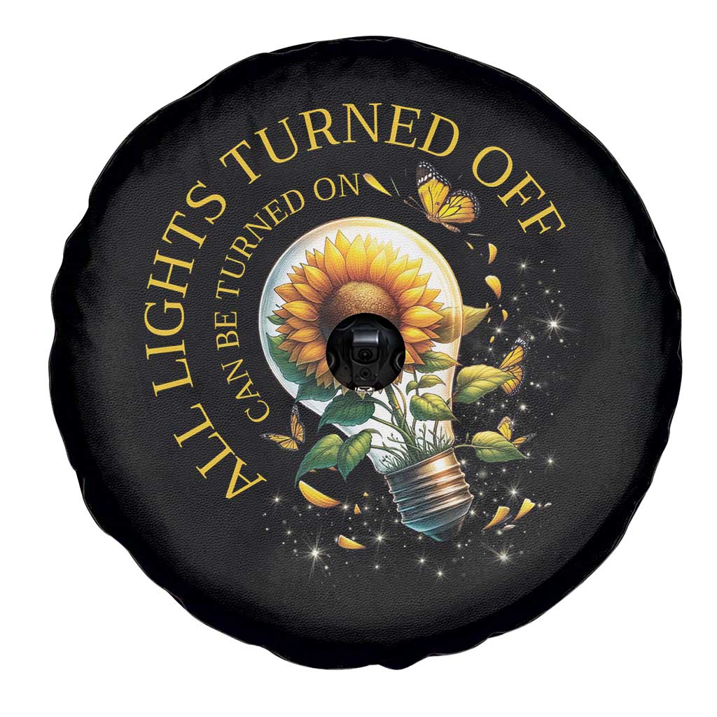 Mental Health Motivation Quote Spare Tire Cover All Lights Turned Off Can Be Turned On