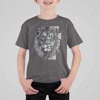 Don't Let the Hard Days Win T Shirt For Kid Lion Power Mental Health Warrior