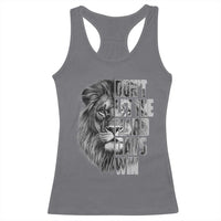 Don't Let the Hard Days Win Racerback Tank Top Lion Power Mental Health Warrior