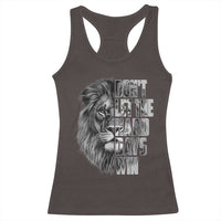 Don't Let the Hard Days Win Racerback Tank Top Lion Power Mental Health Warrior