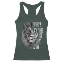 Don't Let the Hard Days Win Racerback Tank Top Lion Power Mental Health Warrior
