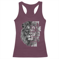 Don't Let the Hard Days Win Racerback Tank Top Lion Power Mental Health Warrior