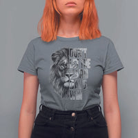 Don't Let the Hard Days Win T Shirt For Women Lion Power Mental Health Warrior