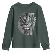 Don't Let the Hard Days Win Youth Sweatshirt Lion Power Mental Health Warrior