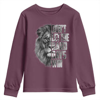Don't Let the Hard Days Win Youth Sweatshirt Lion Power Mental Health Warrior