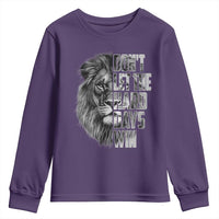 Don't Let the Hard Days Win Youth Sweatshirt Lion Power Mental Health Warrior