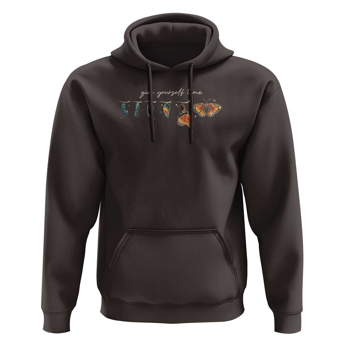 Inspirational Quote Hoodie Give Yourself Time Butterfly Motivational