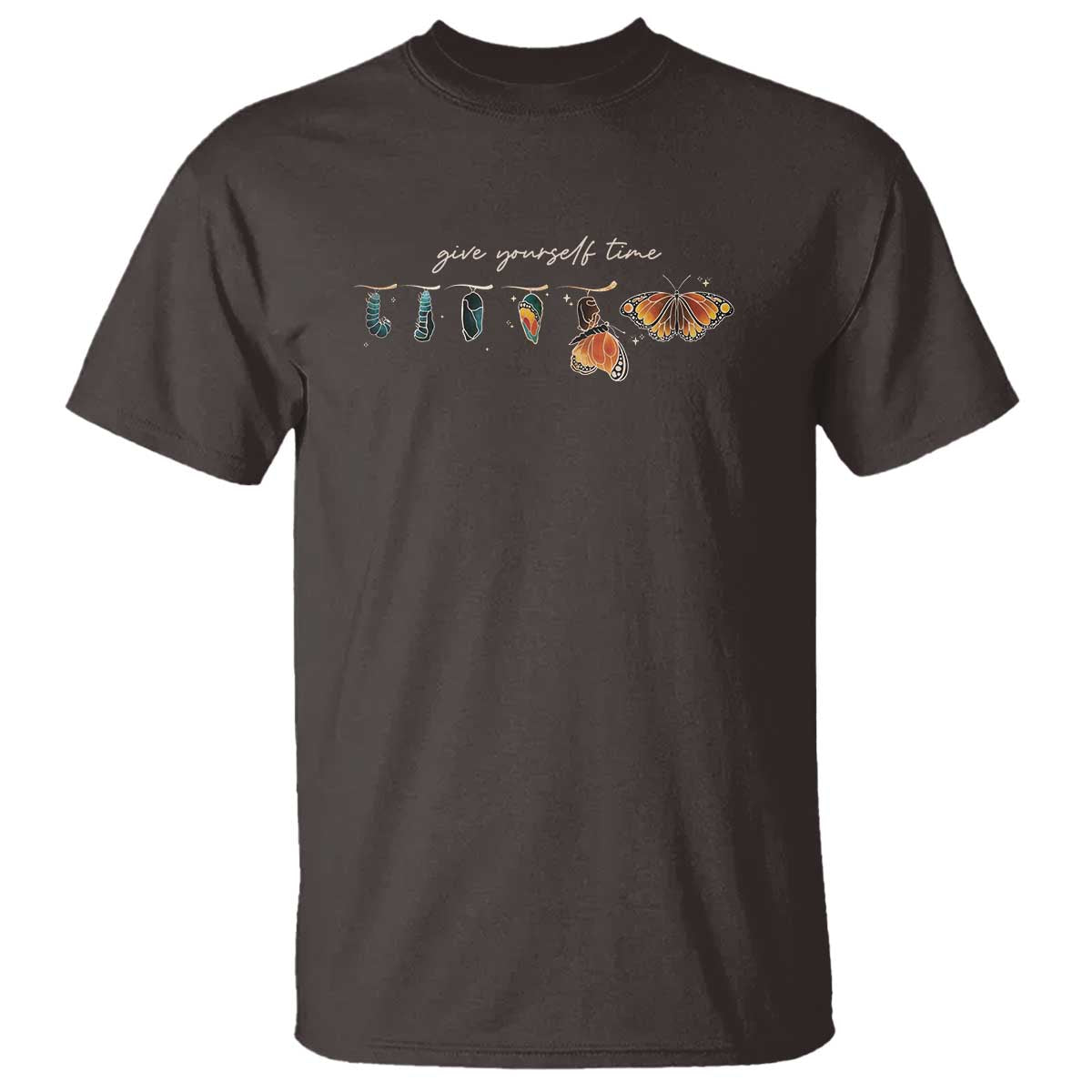 Inspirational Quote T Shirt Give Yourself Time Butterfly Motivational