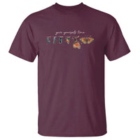 Inspirational Quote T Shirt Give Yourself Time Butterfly Motivational