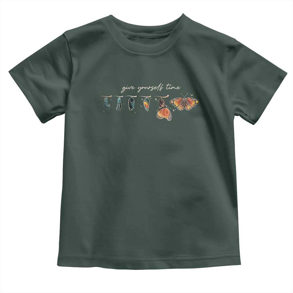 Inspirational Quote Toddler T Shirt Give Yourself Time Butterfly Motivational