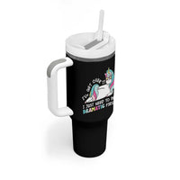 Funny Unicorn I'll Get Over It I Just Need To Be Dramatic Tumbler With Handle