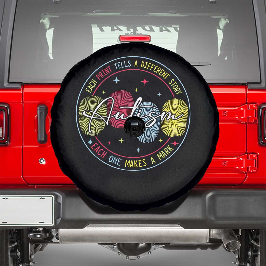 Autism Spare Tire Cover Fingerprint Autism Each Print Tells A Different Story