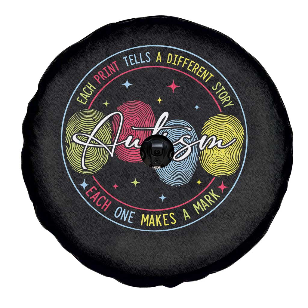Autism Spare Tire Cover Fingerprint Autism Each Print Tells A Different Story