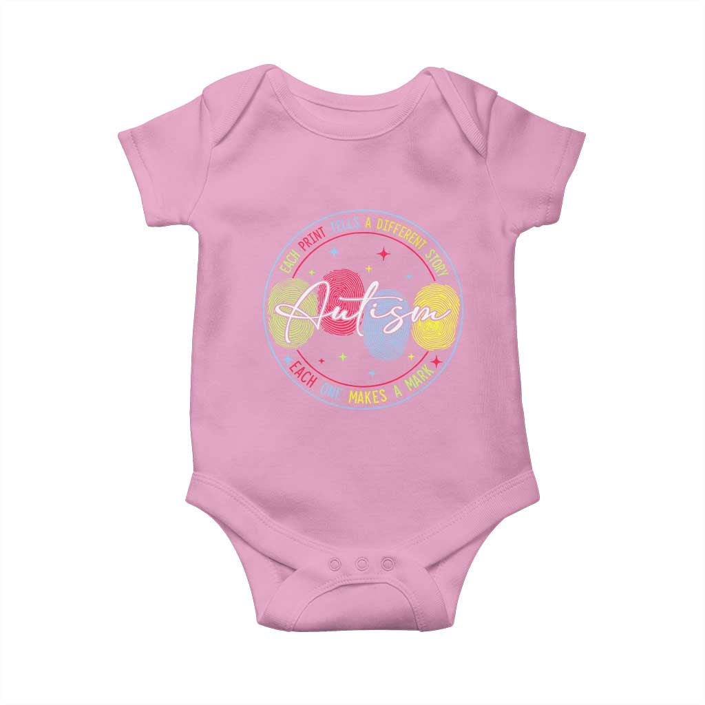 Autism Baby Onesie Fingerprint Autism Each Print Tells A Different Story