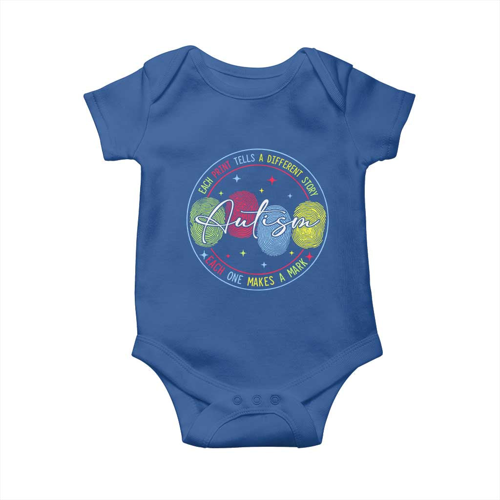 Autism Baby Onesie Fingerprint Autism Each Print Tells A Different Story
