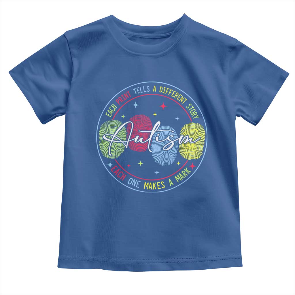 Autism Toddler T Shirt Fingerprint Autism Each Print Tells A Different Story
