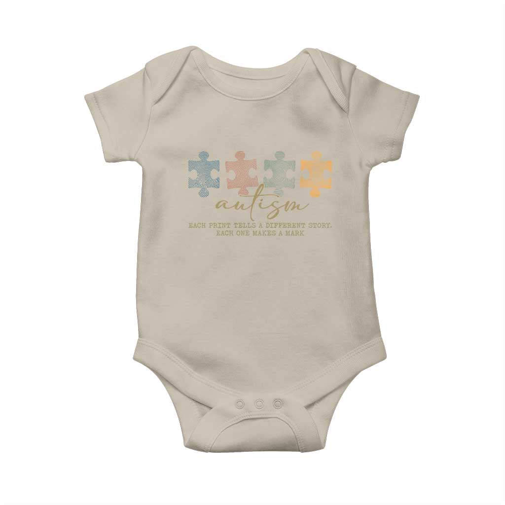 Autism Baby Onesie Fingerprint Autism Each One Makes A Mark