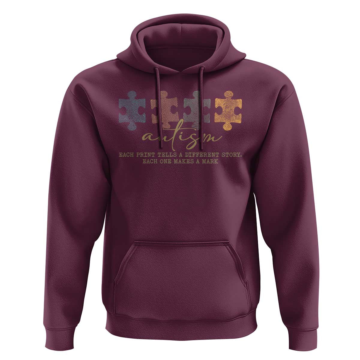 Autism Hoodie Fingerprint Autism Each One Makes A Mark