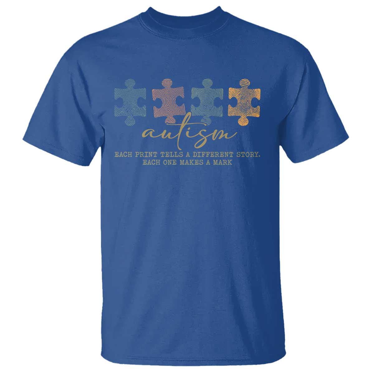 Autism T Shirt Fingerprint Autism Each One Makes A Mark