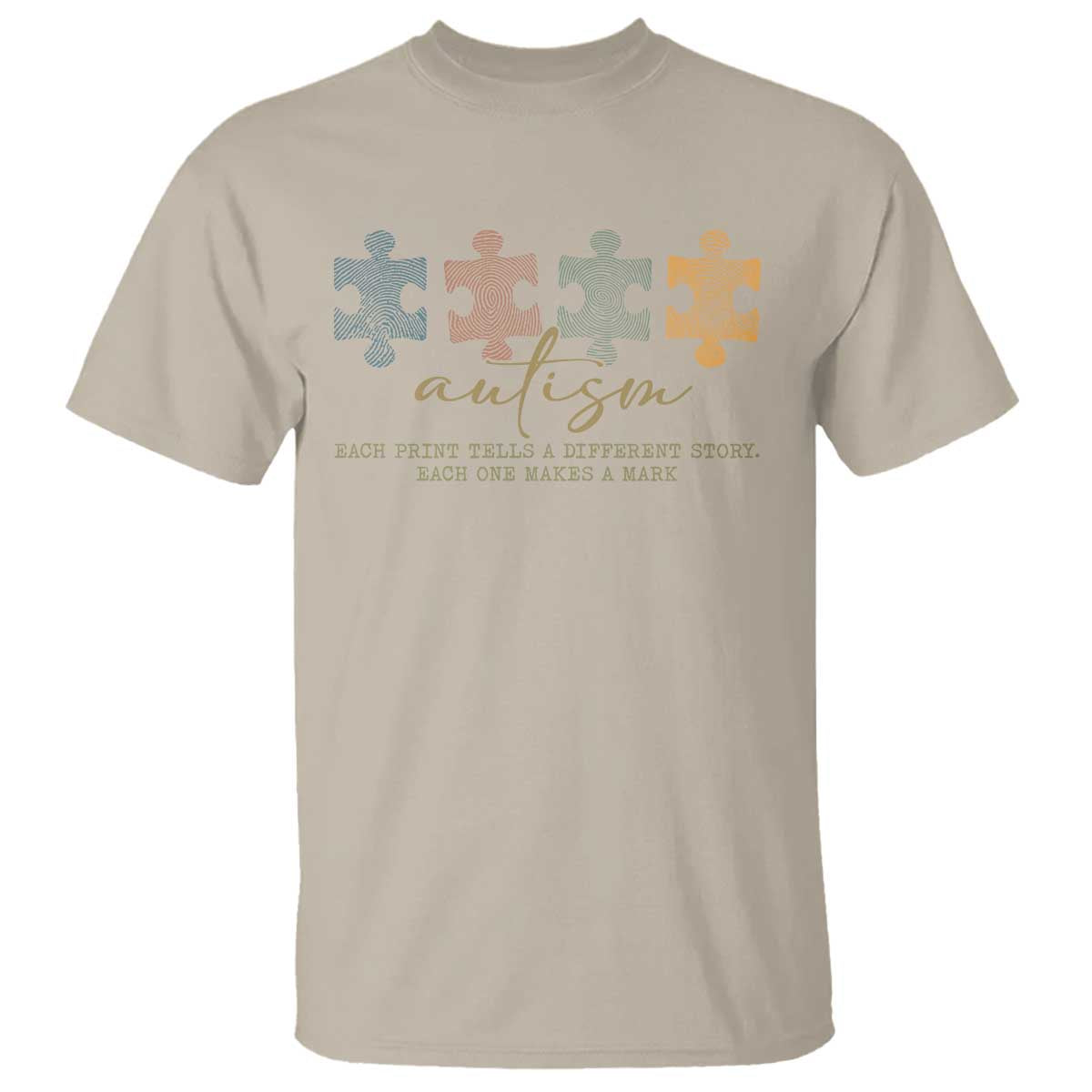 Autism T Shirt Fingerprint Autism Each One Makes A Mark