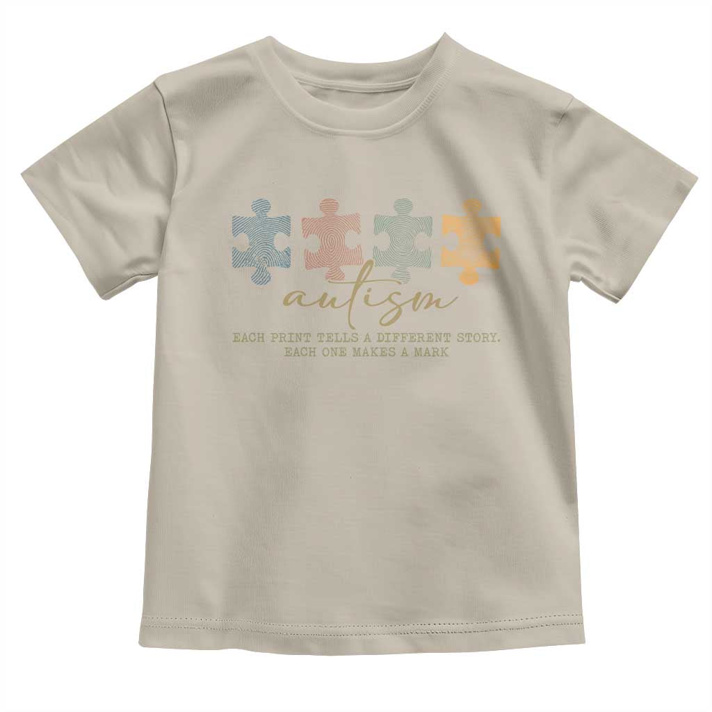 Autism Toddler T Shirt Fingerprint Autism Each One Makes A Mark