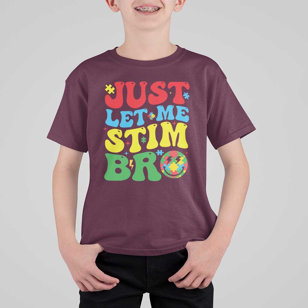 Just Let Me Stim Bro T Shirt For Kid Autism ADHD Stimming