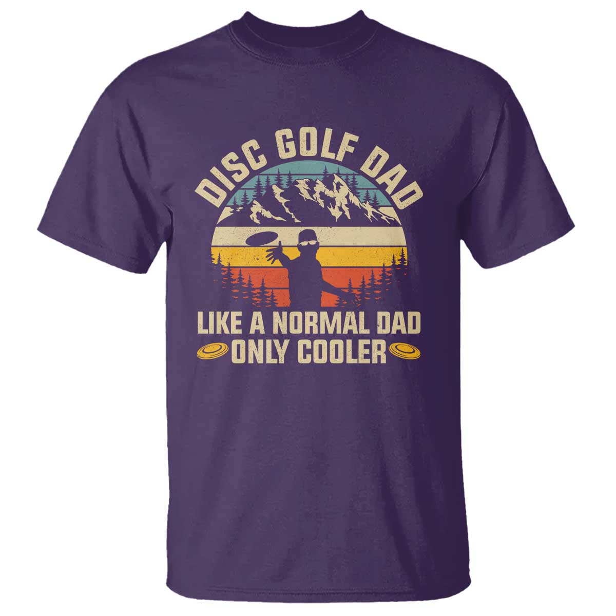 Disc Golf Dad T Shirt Like A Normal Dad Only Cooler Retro - Wonder Print Shop