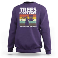Funny Disc Golf Sweatshirt Tree Don't Care About Your Feelings - Wonder Print Shop