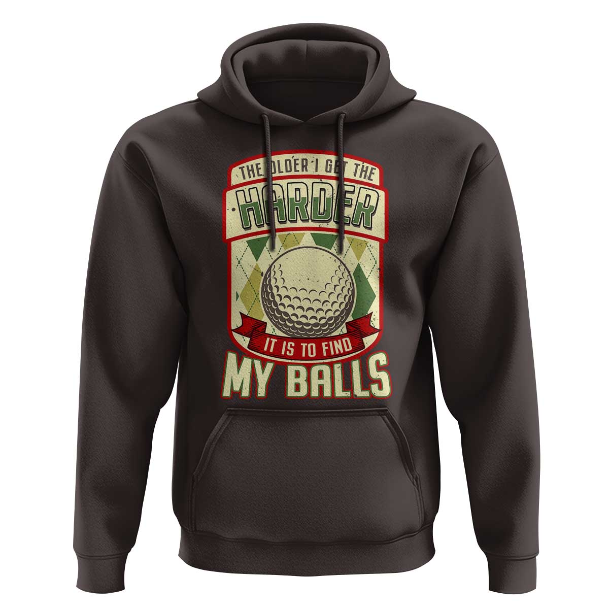 Funny Golf Hoodie The Older I Get The Harder - Wonder Print Shop