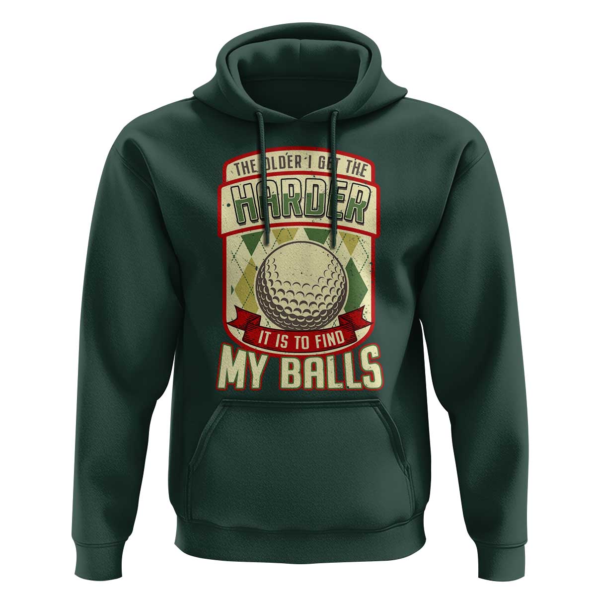 Funny Golf Hoodie The Older I Get The Harder - Wonder Print Shop