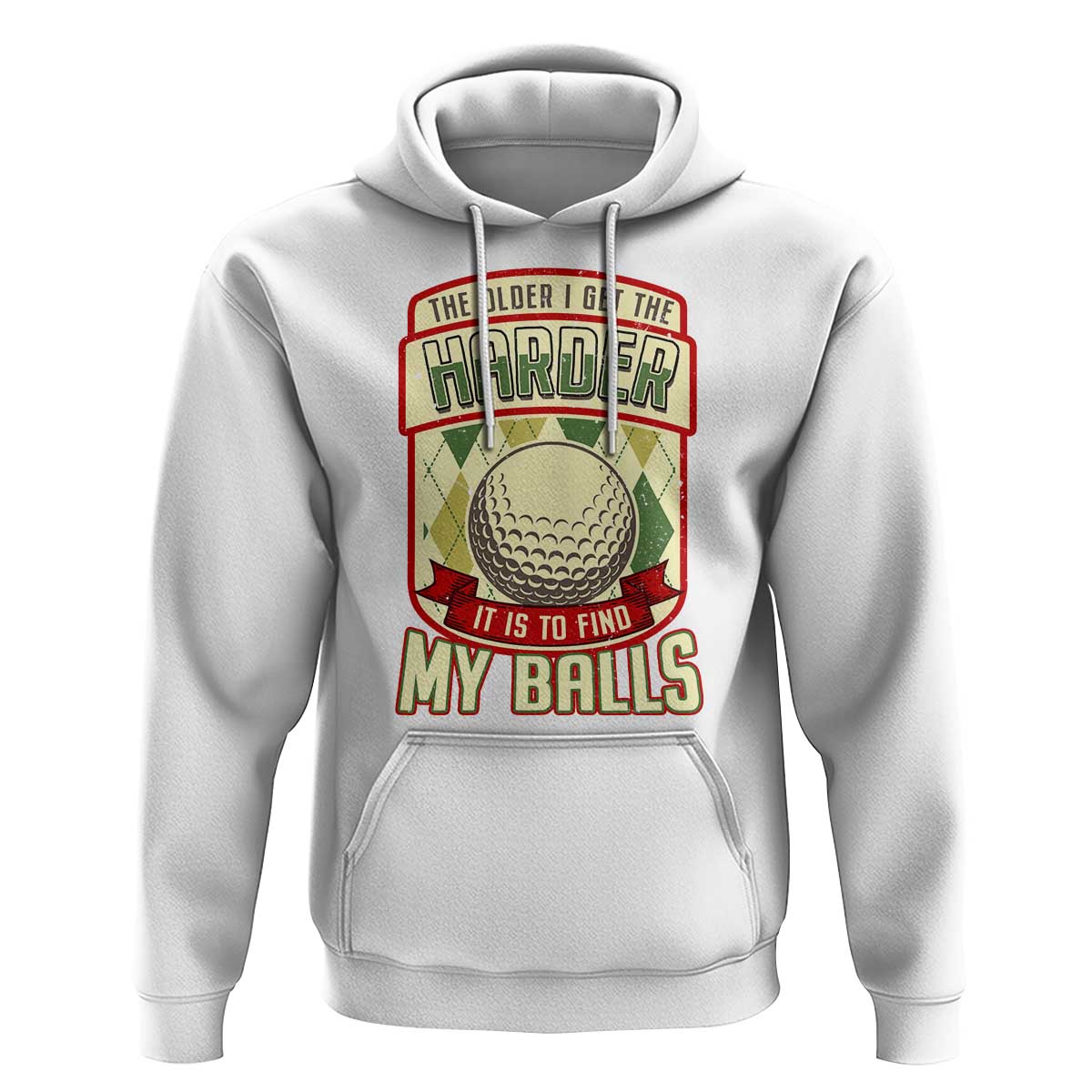 Funny Golf Hoodie The Older I Get The Harder - Wonder Print Shop