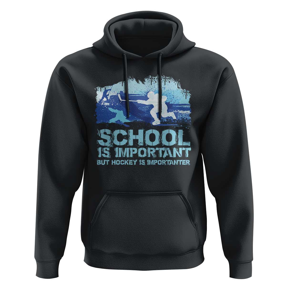 Funny School Is Important But Hockey Is Importanter Hoodie - Wonder Print Shop