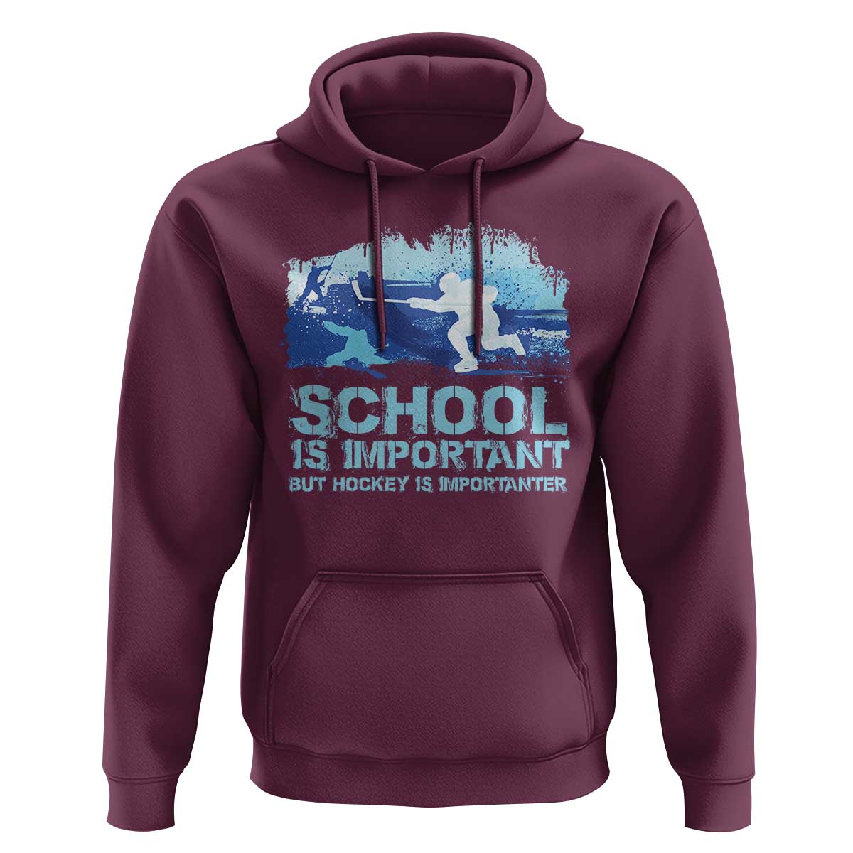 Funny School Is Important But Hockey Is Importanter Hoodie - Wonder Print Shop