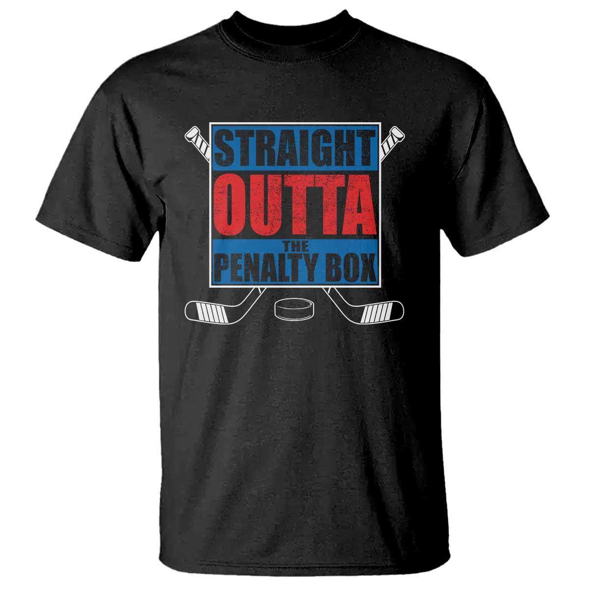 Hockey T Shirt Straight Outta The Penalty Box - Wonder Print Shop