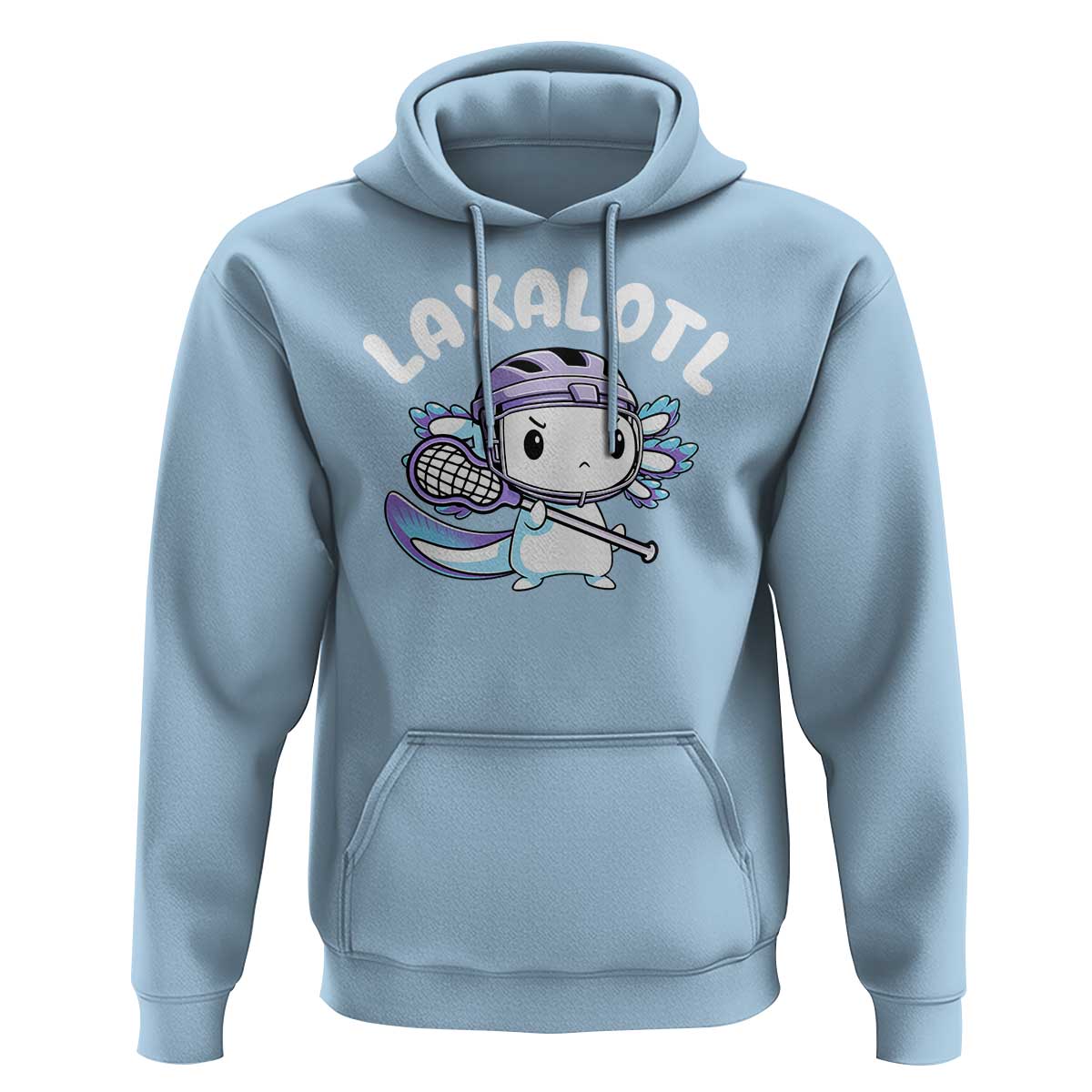 Funny Axolotl Lacrosse Player Hoodie - Wonder Print Shop