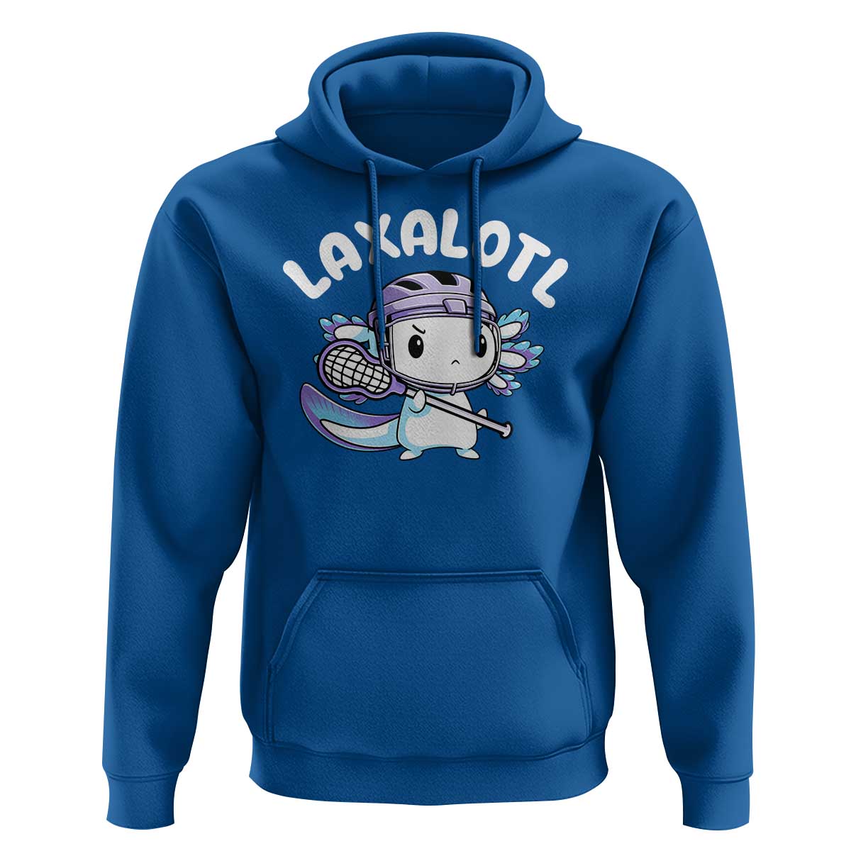 Funny Axolotl Lacrosse Player Hoodie - Wonder Print Shop