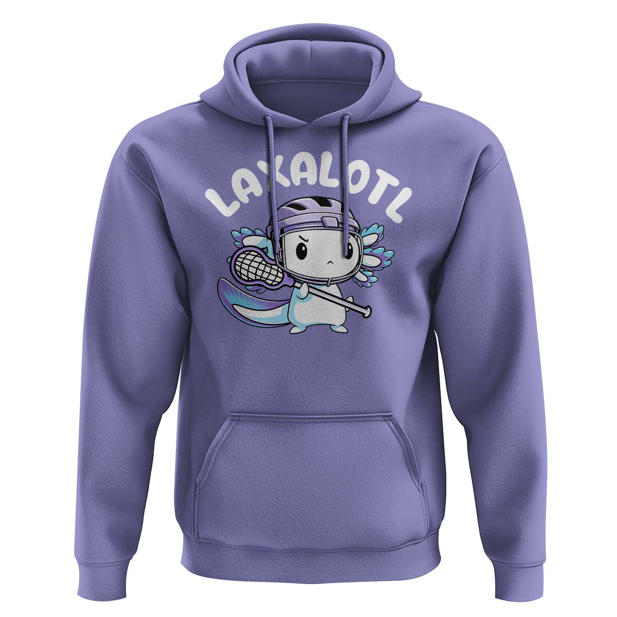 Funny Axolotl Lacrosse Player Hoodie - Wonder Print Shop