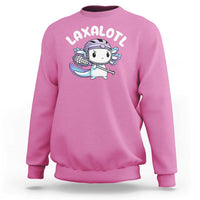 Funny Axolotl Lacrosse Player Sweatshirt - Wonder Print Shop