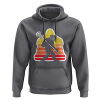 Funny Retro Bigfoot Lacrosse Player Hoodie - Wonder Print Shop